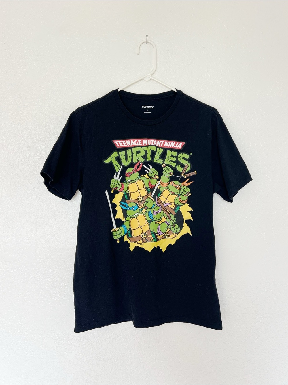 Retro Teenage Mutant Ninja Turtles Graphic Tee 90s Original TMNT Black T Shirt M